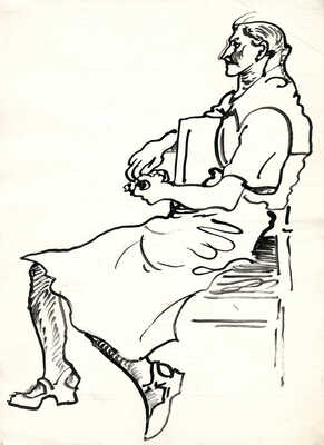 Зверев Анатолий Тимофеевич. Женщина на стуле 